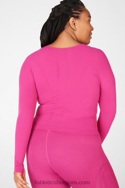 Very berry vrouwen corey sculptgebreide top met lange mouwen Fabletics LH20J2699