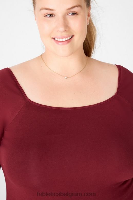 arroyo rood vrouwen kinsley top met lange mouwen Fabletics LH20J2724