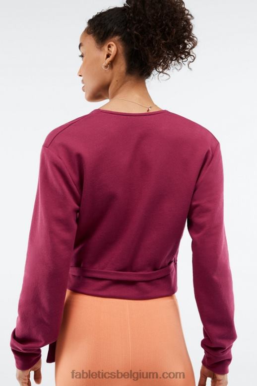 cherry burst/frisse abrikoos vrouwen mandy top met striksluiting Fabletics LH20J2694