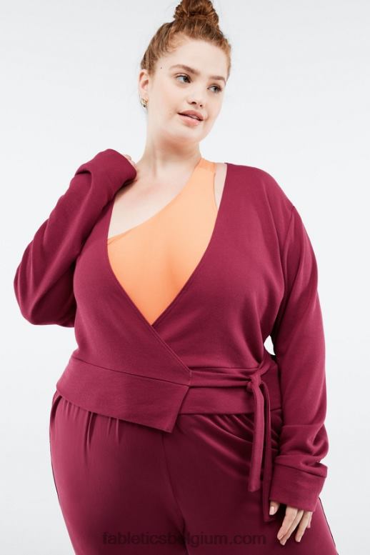 cherry burst/frisse abrikoos vrouwen mandy top met striksluiting Fabletics LH20J2695