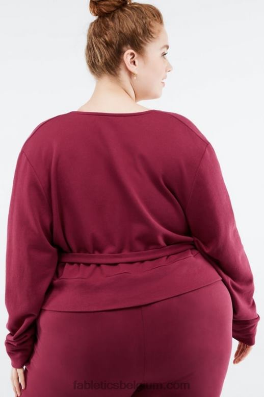 cherry burst/frisse abrikoos vrouwen mandy top met striksluiting Fabletics LH20J2695