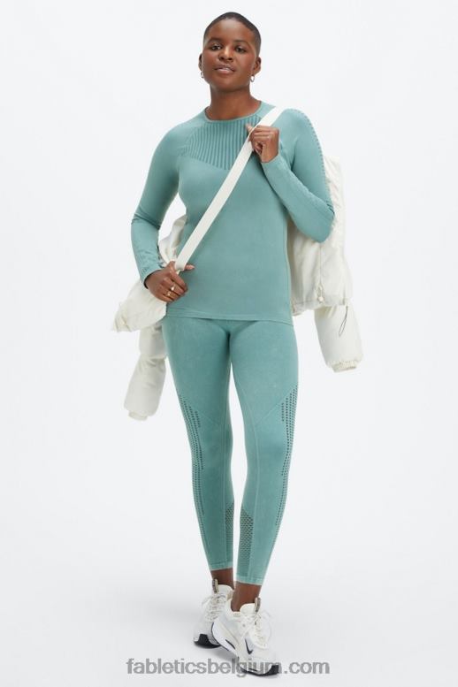 gewassen arctische golf vrouwen sync naadloze top met lange mouwen Fabletics LH20J2594