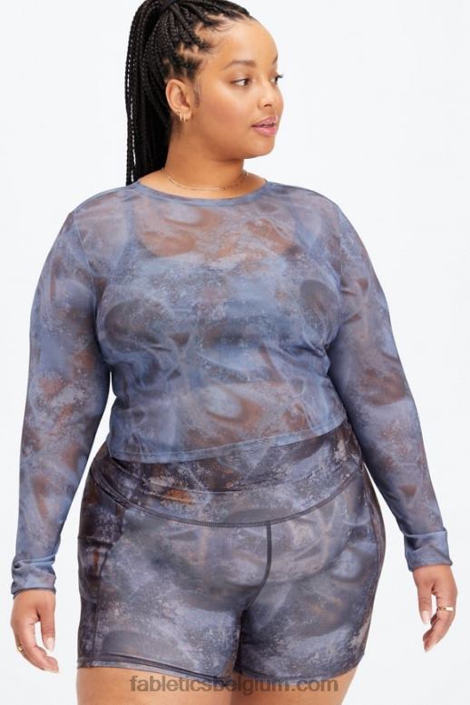 interstellair vrouwen marie mesh topje Fabletics LH20J2657