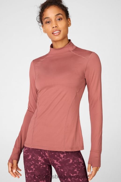 kersen mokka vrouwen feniks top met lange mouwen Fabletics LH20J2721