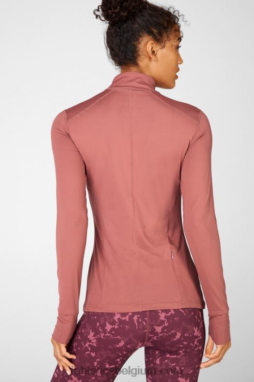 kersen mokka vrouwen feniks top met lange mouwen Fabletics LH20J2721