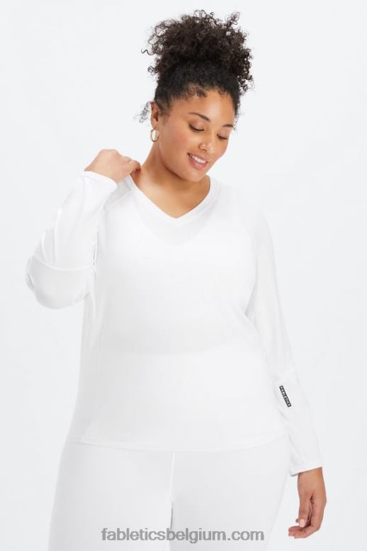 klassieke wit/zwart knock-out vrouwen phoenix lite top met lange mouwen Fabletics LH20J2612