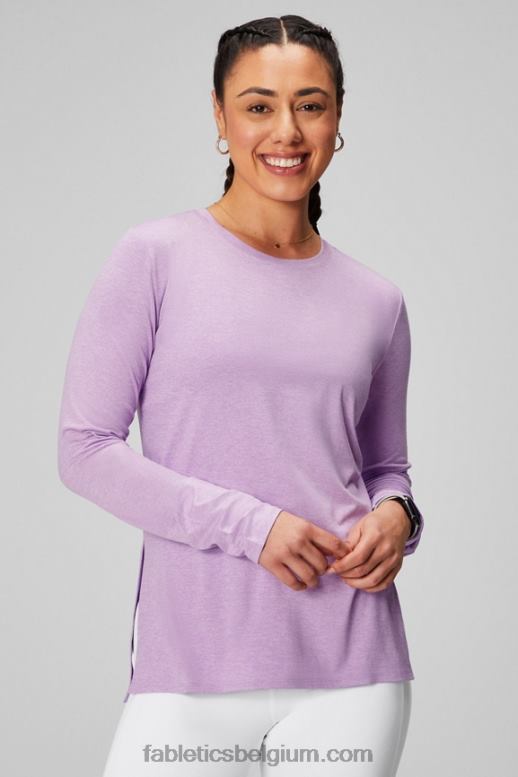 kristallen grotheide vrouwen dry-flex tuniek met lange mouwen Fabletics LH20J2588