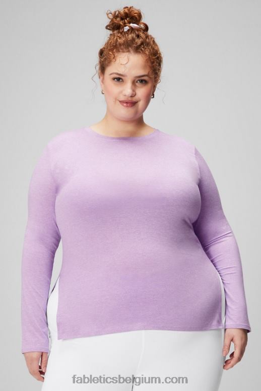 kristallen grotheide vrouwen dry-flex tuniek met lange mouwen Fabletics LH20J2589