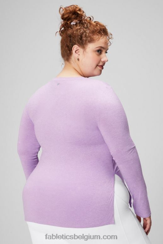 kristallen grotheide vrouwen dry-flex tuniek met lange mouwen Fabletics LH20J2589