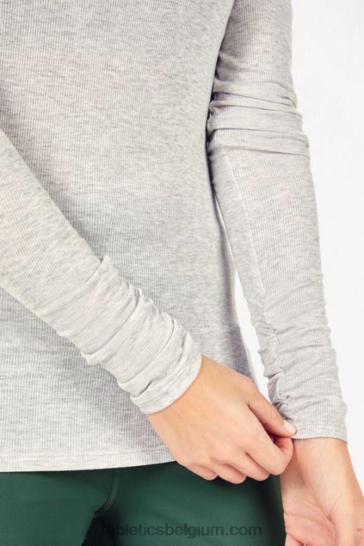 lichtgrijze heide vrouwen jess coltrui met lange mouwen Fabletics LH20J2675