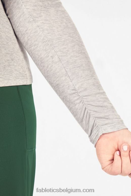 lichtgrijze heide vrouwen jess coltrui met lange mouwen Fabletics LH20J2676