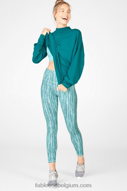 oppervlakkig vrouwen jody mock hals pullover Fabletics LH20J2713