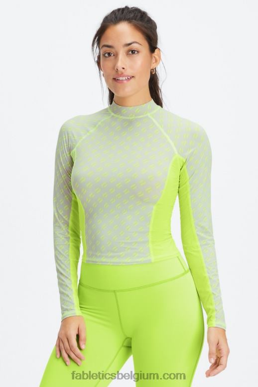 plakje limeade-logo vrouwen lichtgewicht top met lange mouwen Fabletics LH20J2628