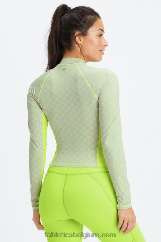 plakje limeade-logo vrouwen lichtgewicht top met lange mouwen Fabletics LH20J2628