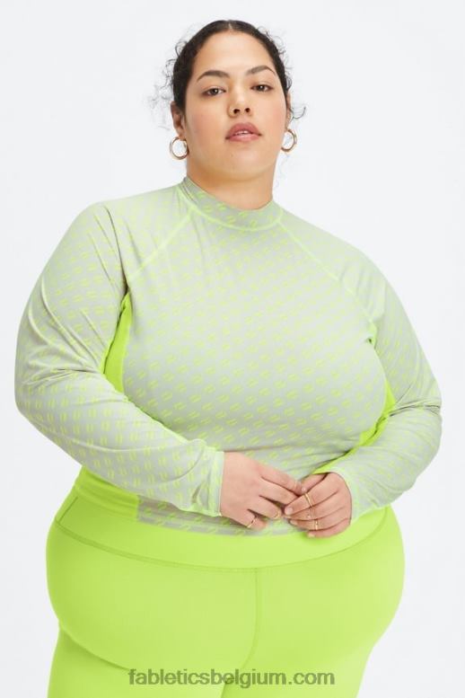plakje limeade-logo vrouwen lichtgewicht top met lange mouwen Fabletics LH20J2629