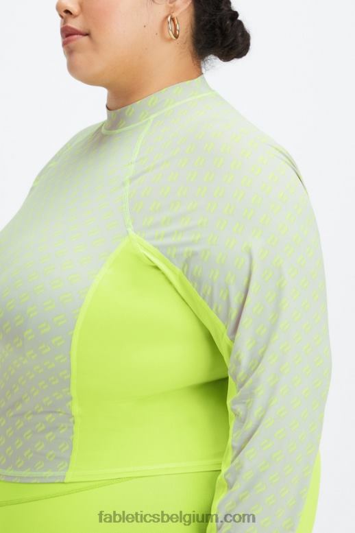 plakje limeade-logo vrouwen lichtgewicht top met lange mouwen Fabletics LH20J2629