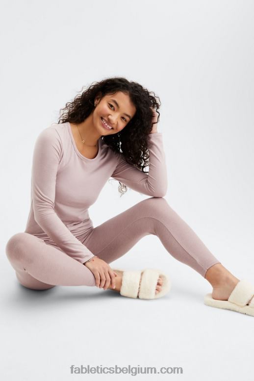 spoor stof vrouwen restoreknit T-shirt met lange mouwen Fabletics LH20J2637
