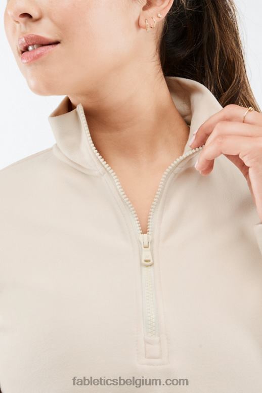 tapioca vrouwen kat pullover met halve rits Fabletics LH20J2692