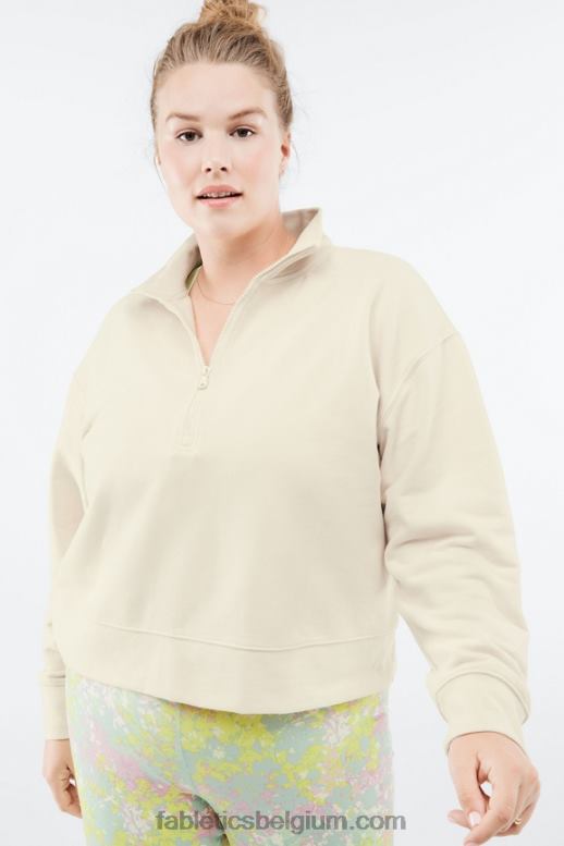 tapioca vrouwen kat pullover met halve rits Fabletics LH20J2693