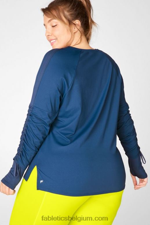 vreedzaam blauw vrouwen cashel verstelbare top met lange mouwen ii Fabletics LH20J2729