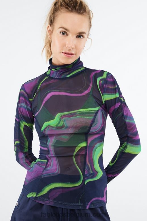 waas golf vrouwen Felicity mesh top met lange mouwen Fabletics LH20J2689