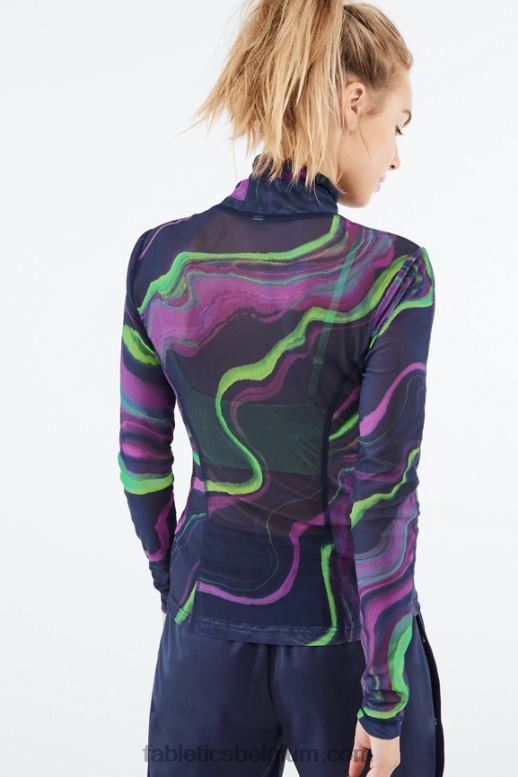 waas golf vrouwen Felicity mesh top met lange mouwen Fabletics LH20J2689