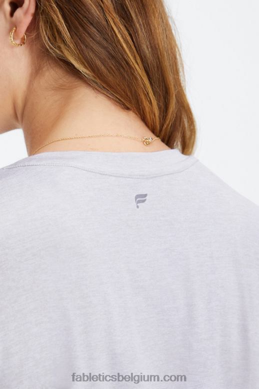 zachte grijze heide vrouwen dry-flex T-shirt met lange mouwen Fabletics LH20J2600