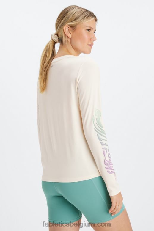 zilverreiger / kromgetrokken vrouwen dry-flex T-shirt met lange mouwen Fabletics LH20J2599