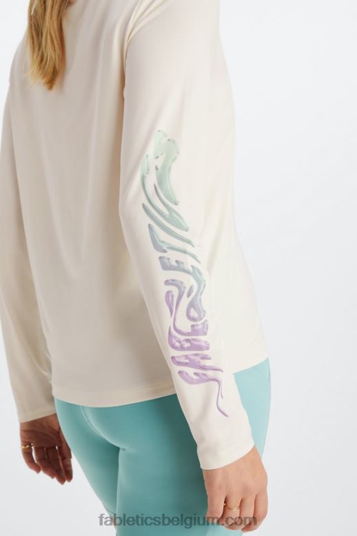 zilverreiger / kromgetrokken vrouwen dry-flex T-shirt met lange mouwen Fabletics LH20J2599