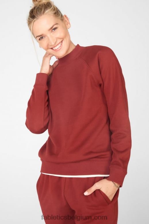 Umbrië rood vrouwen james trui met lange mouwen Fabletics LH20J2540