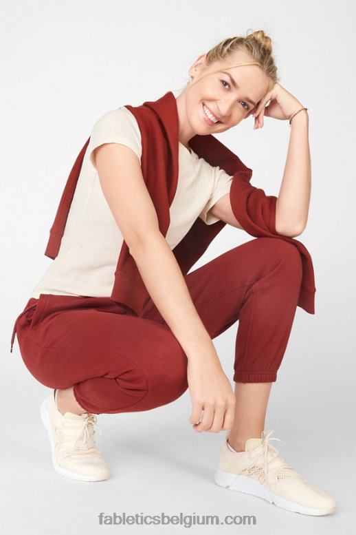 Umbrië rood vrouwen james trui met lange mouwen Fabletics LH20J2540
