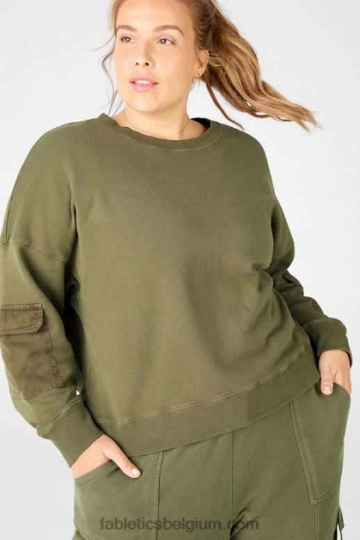 avocado vrouwen parel sweatshirt Fabletics LH20J2547