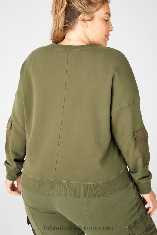 avocado vrouwen parel sweatshirt Fabletics LH20J2547