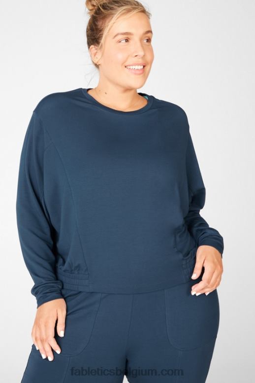 blauwe nova vrouwen julie dolman sweatshirt met mouwen Fabletics LH20J2716