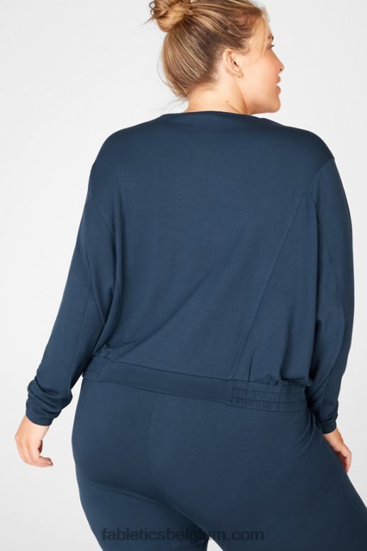 blauwe nova vrouwen julie dolman sweatshirt met mouwen Fabletics LH20J2716