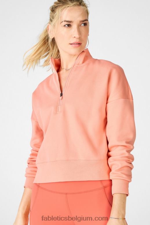 bloesem vrouwen catarina pullover met opstaande kraag en halve rits Fabletics LH20J2532