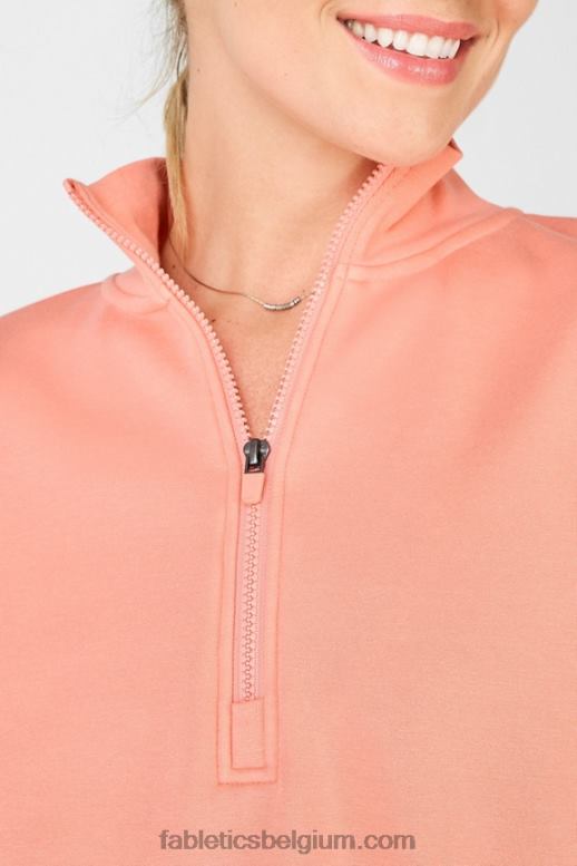 bloesem vrouwen catarina pullover met opstaande kraag en halve rits Fabletics LH20J2532