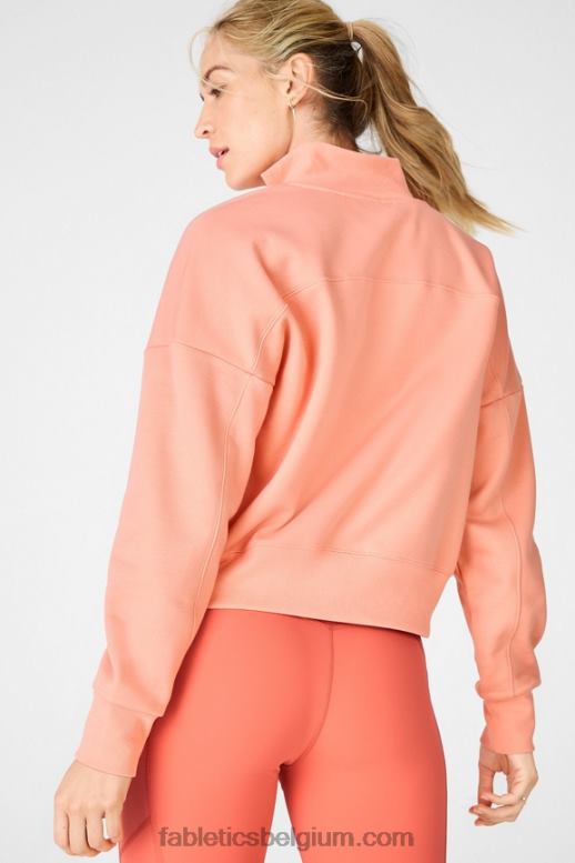 bloesem vrouwen catarina pullover met opstaande kraag en halve rits Fabletics LH20J2532