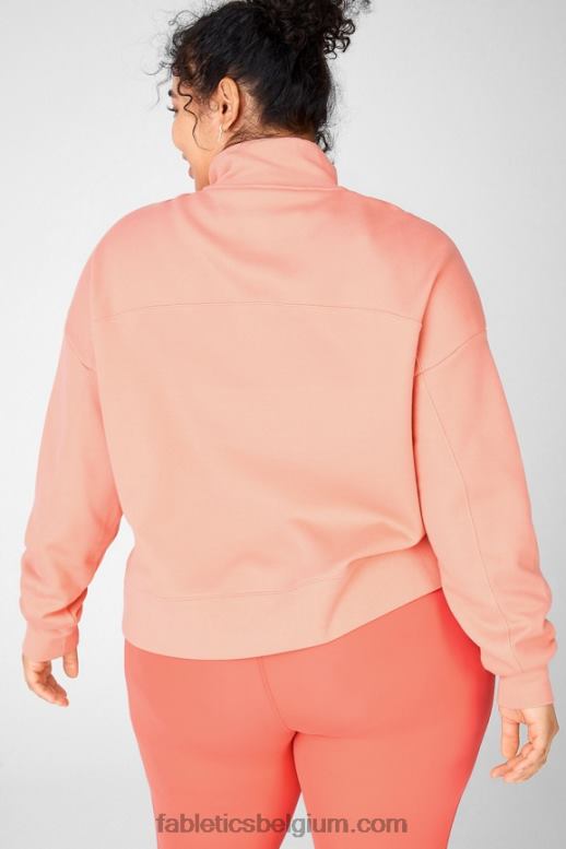 bloesem vrouwen catarina pullover met opstaande kraag en halve rits Fabletics LH20J2533