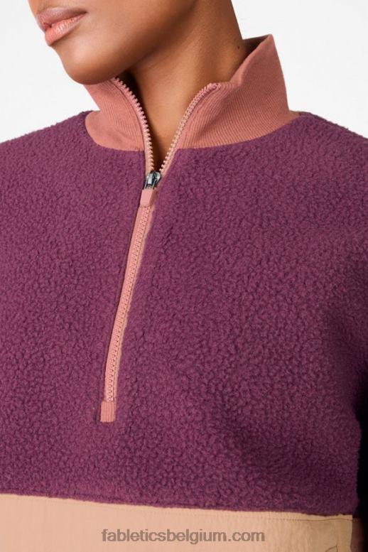 bordeaux/mahonie/driftscape vrouwen Mallory-fleecetrui Fabletics LH20J2555