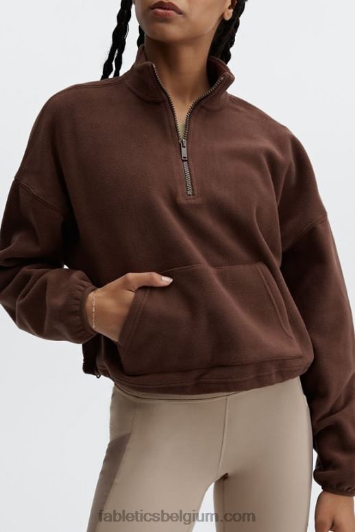 cichorei koffie vrouwen rayne polarfleece 1/4 ritssluiting Fabletics LH20J2511