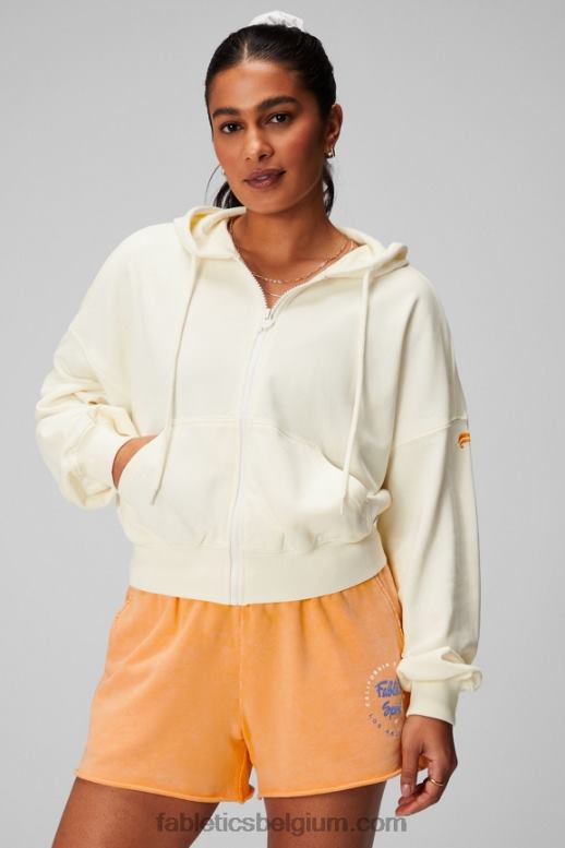 creme/afbeelding vrouwen gekrompen hoodie Fabletics LH20J2442