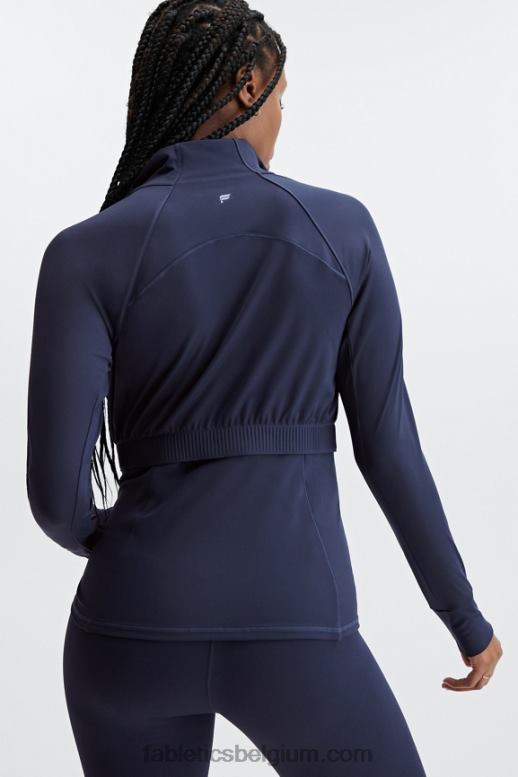 diepe marine vrouwen drie-eenheid performance jack Fabletics LH20J2572