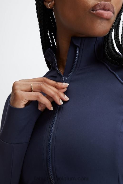 diepe marine vrouwen drie-eenheid performance jack Fabletics LH20J2572