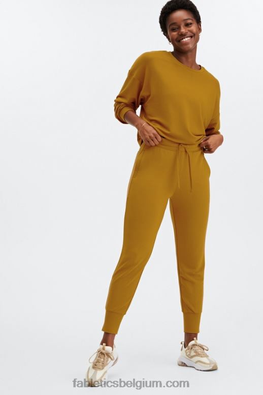 donker brons vrouwen luxe cinched pullover Fabletics LH20J2430