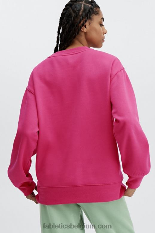 donker fuchsia vrouwen ecologisch sweatshirt met ronde hals Fabletics LH20J2475