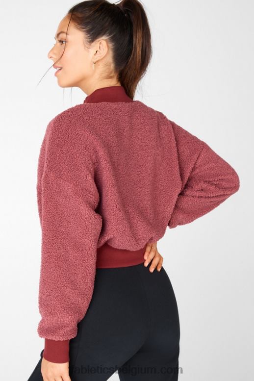 donker rouge/baksteen vrouwen malia polarfleece trui Fabletics LH20J2552
