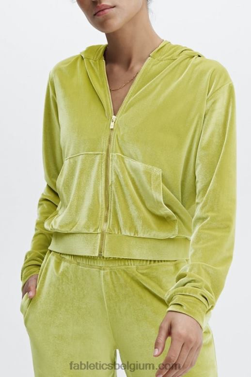 gouden blad vrouwen donna velours hoodie Fabletics LH20J2506
