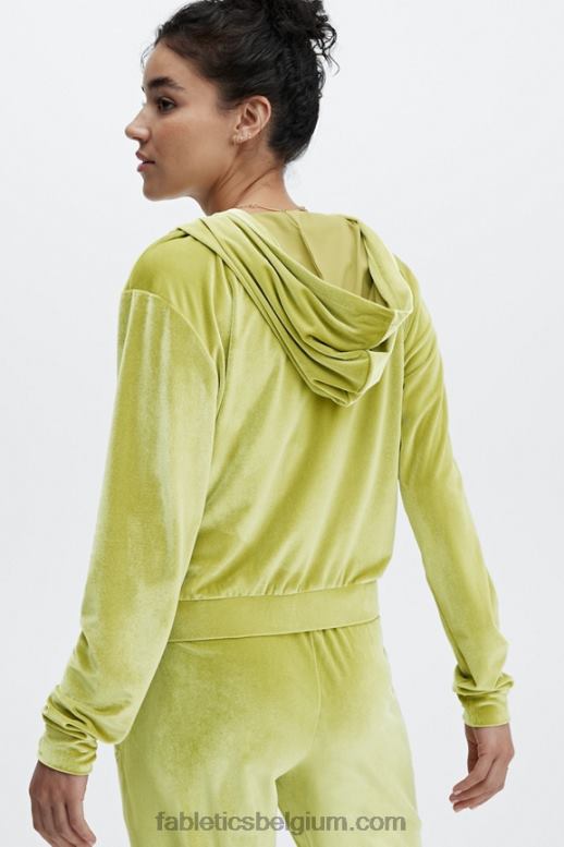 gouden blad vrouwen donna velours hoodie Fabletics LH20J2506