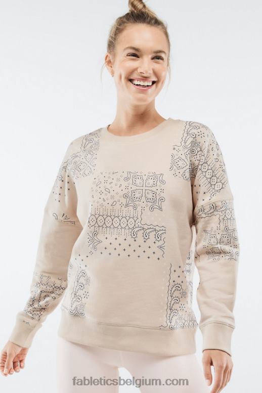 haver blokkeerde paisley vrouwen kourtney-sweatshirt Fabletics LH20J2529